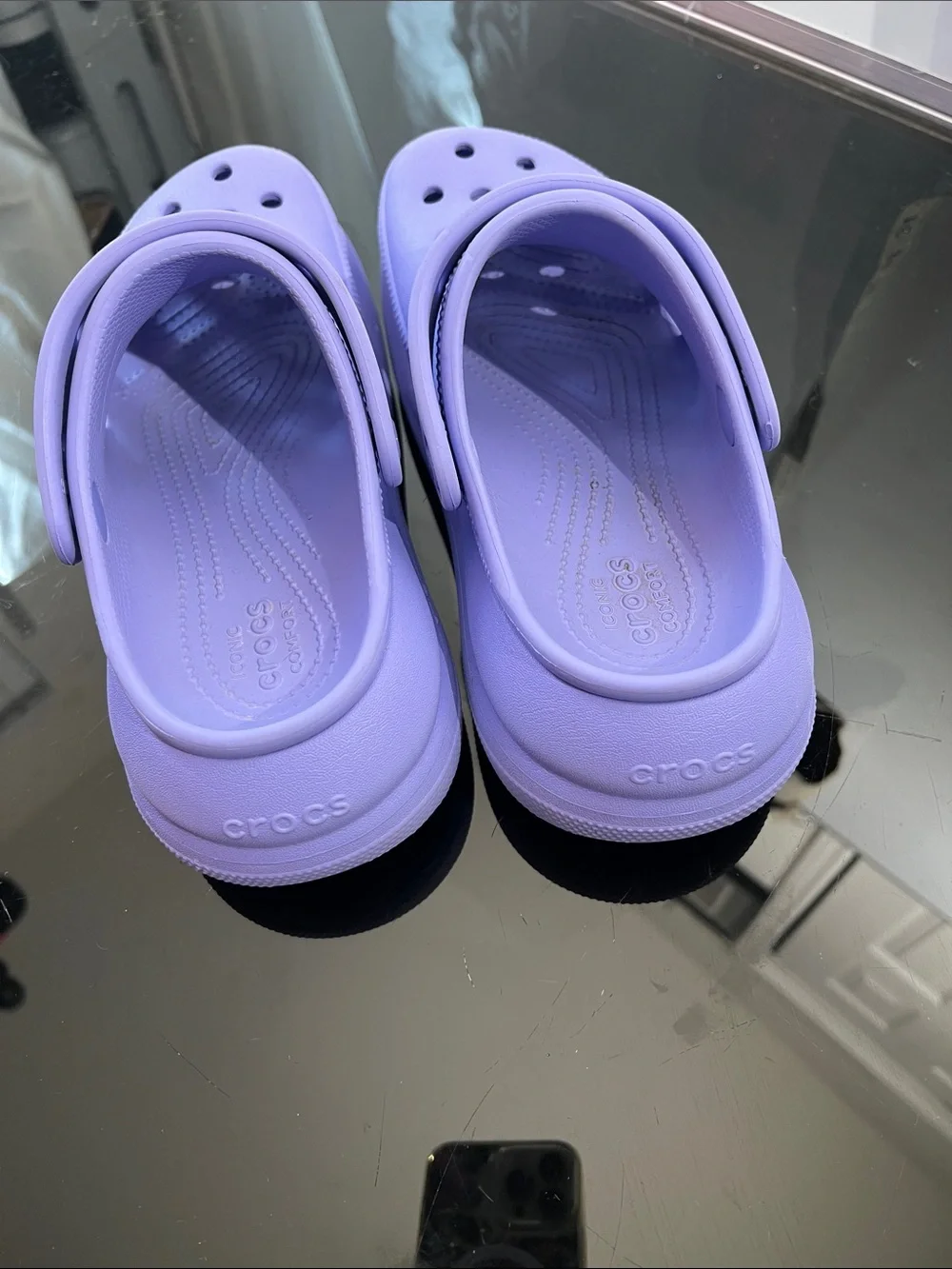 CROCS WOMEN Lavender Platform Clog Sandals